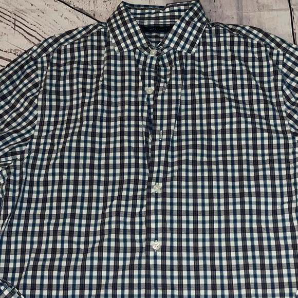 PERRY ELLIS LONG SLEEVE MENS MEDIUM DRESS SHIRT - Picture 6 of 15